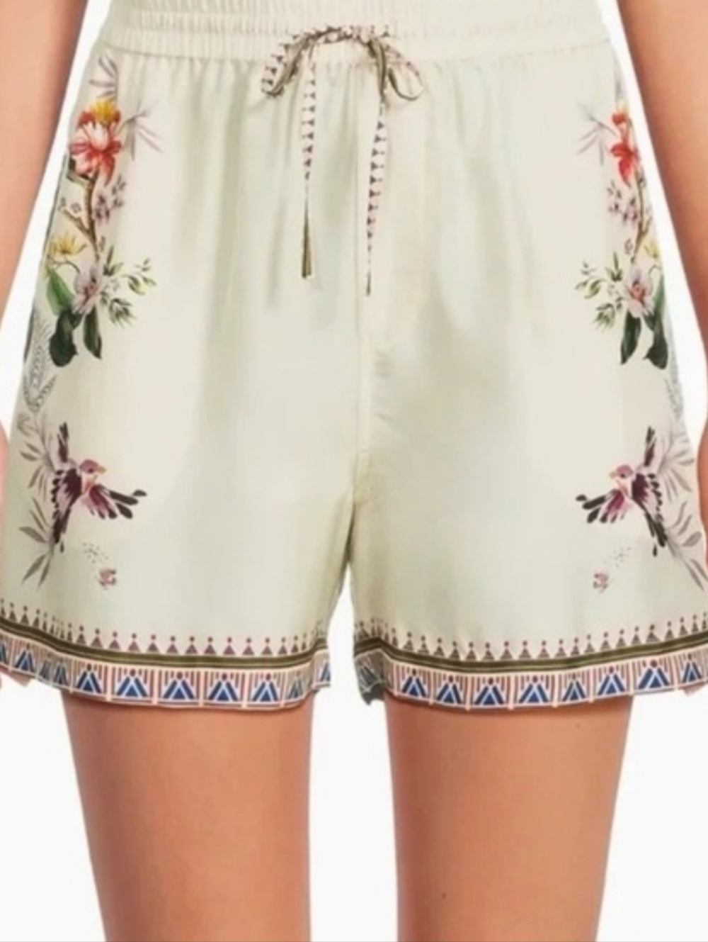 Johnny Was Shorts Women's XL Mayvis Pull On Willah Floral Silk Blend NWT